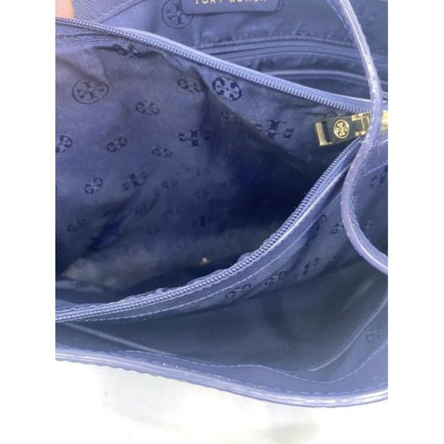 Tory Burch Padded Laptop Zip Black Leather Shoulder Bag
