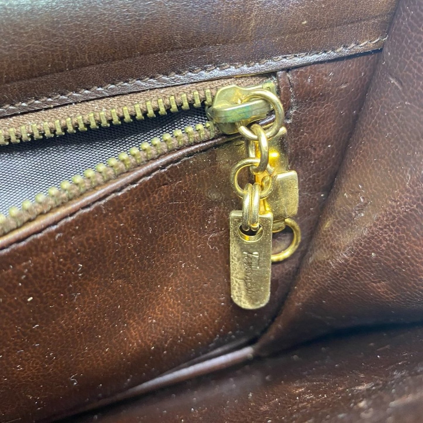 Salvatore Ferragamo Vintage Brown Clutch