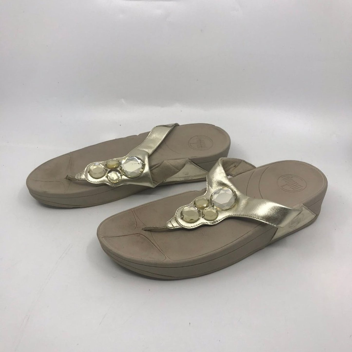 Fitflop Shine Stone Golden Tan Sandals Size: US 8