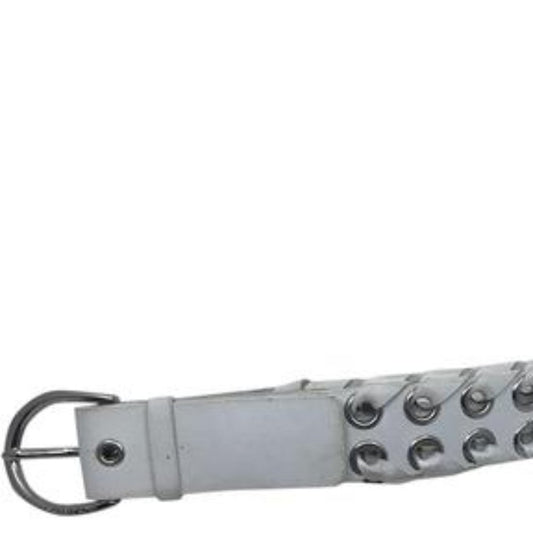 Michael Kors White Leather Belt