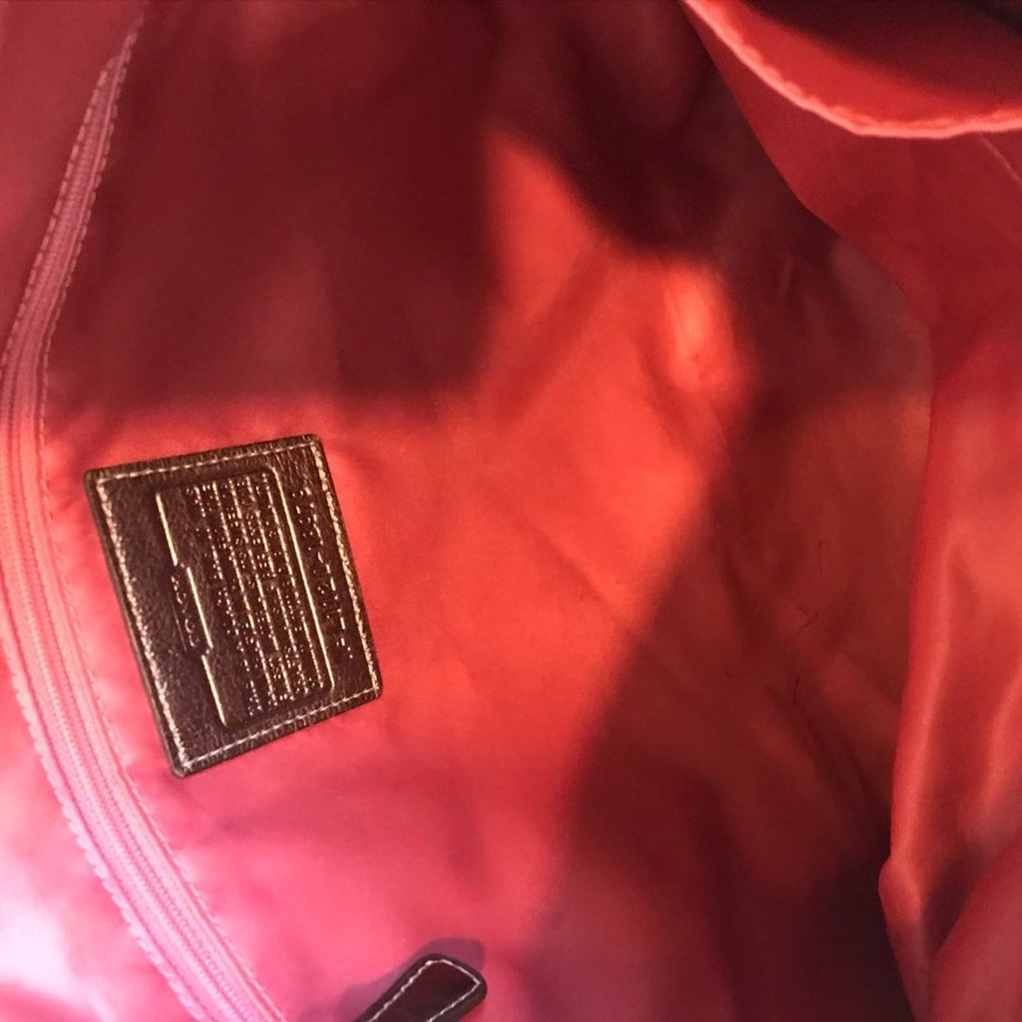 COACH XL Tan Jacquard Fabric Shoulder Bag