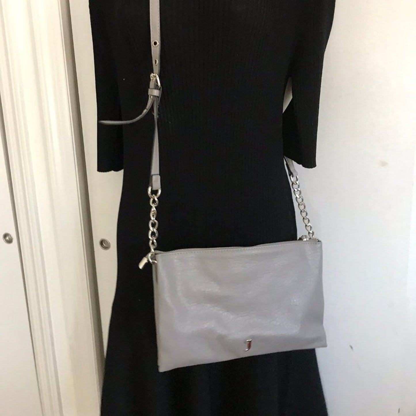 Juicy Couture Gray Leather Crossbody Bag