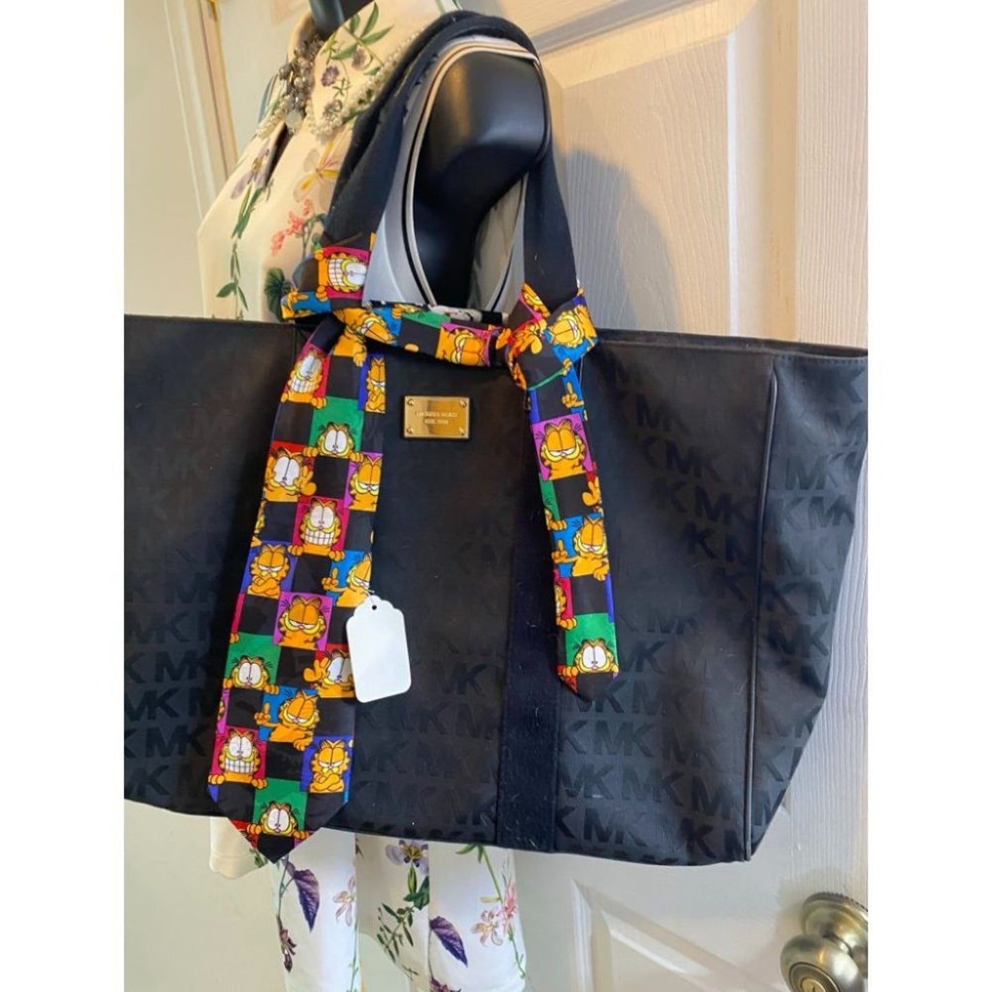 MICHAEL KORS XL All Over Logo Fabric Night Bag