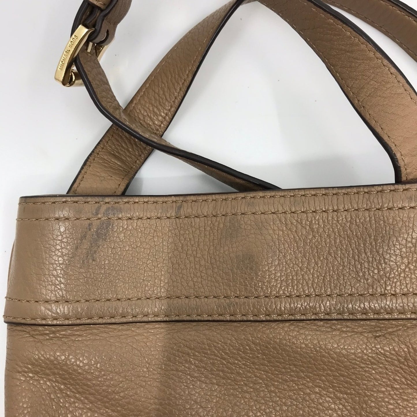 MK Leather Crossbody Bag Zipper Front