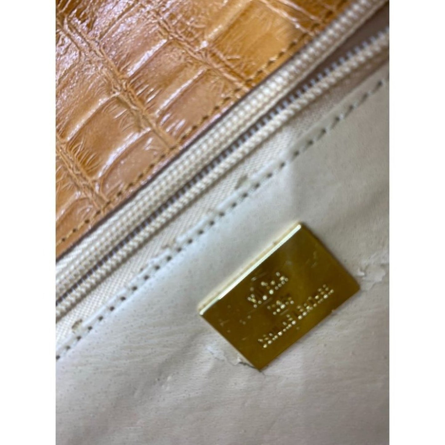 Muska Milano Orange Vintage Leather Handbag