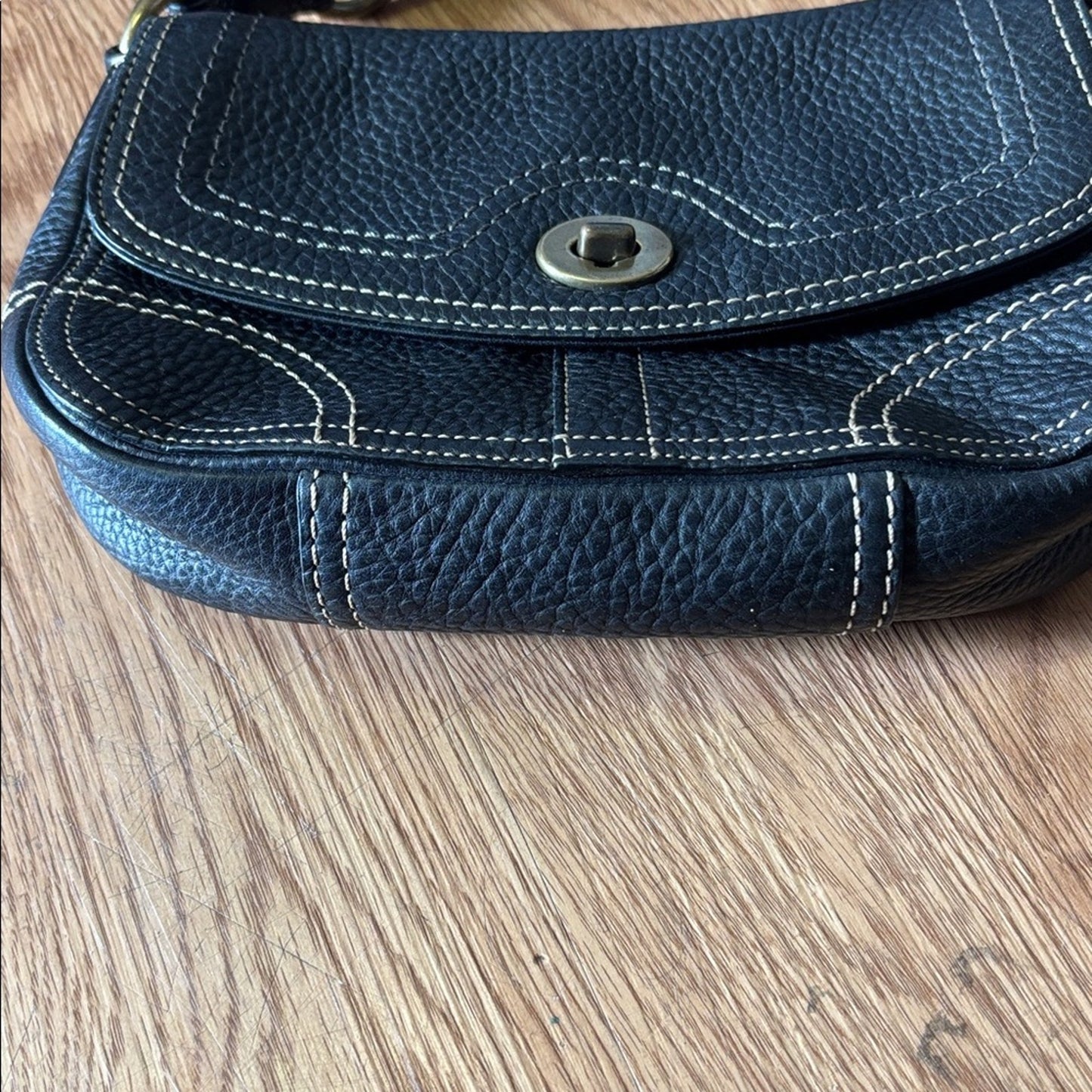 Coach Black Leather Shoulder Bag