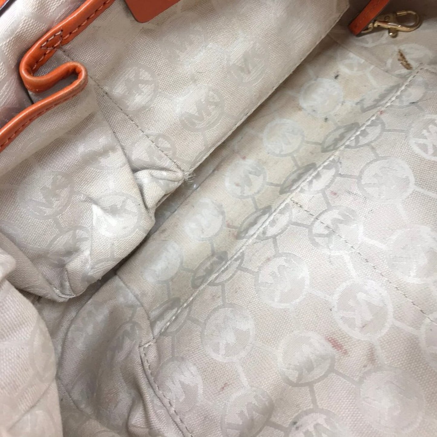 Michael Kors Tan Brown Large Woven Straw Bag