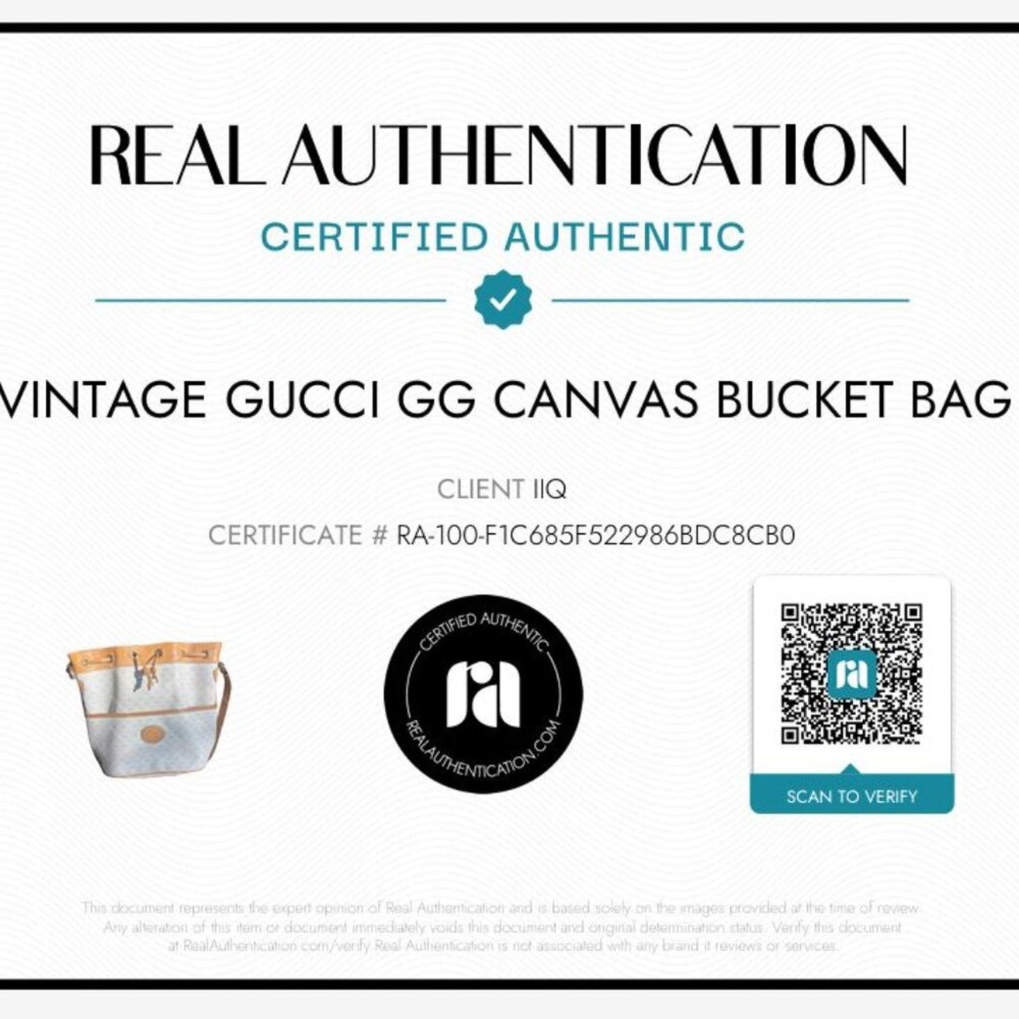 Vintage Gucci GG Canvas Bucket Bag