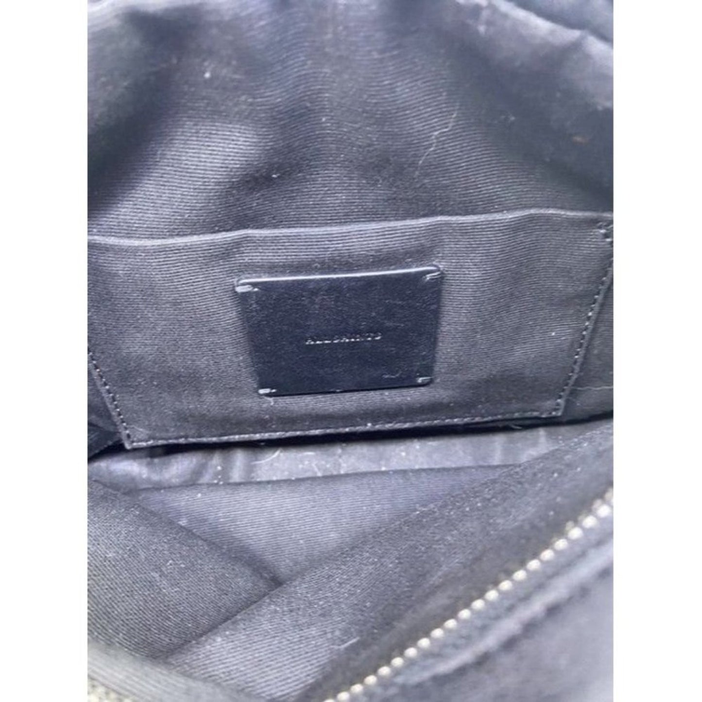 Allsaints Fleur De Lis Black Soft Leather Cross Body Bag