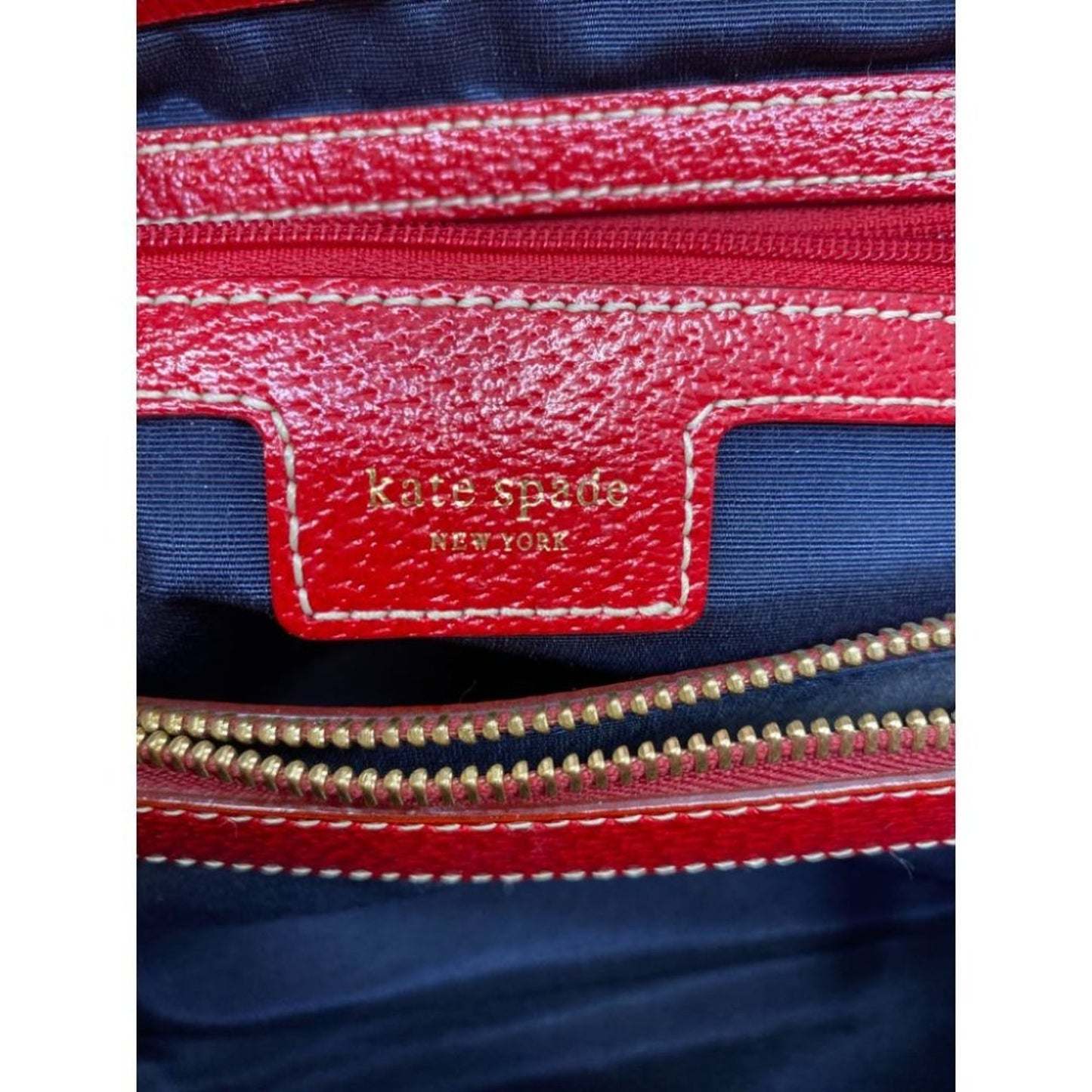 KATE SPADE Red Leather Hand Bag Customized W/Heart