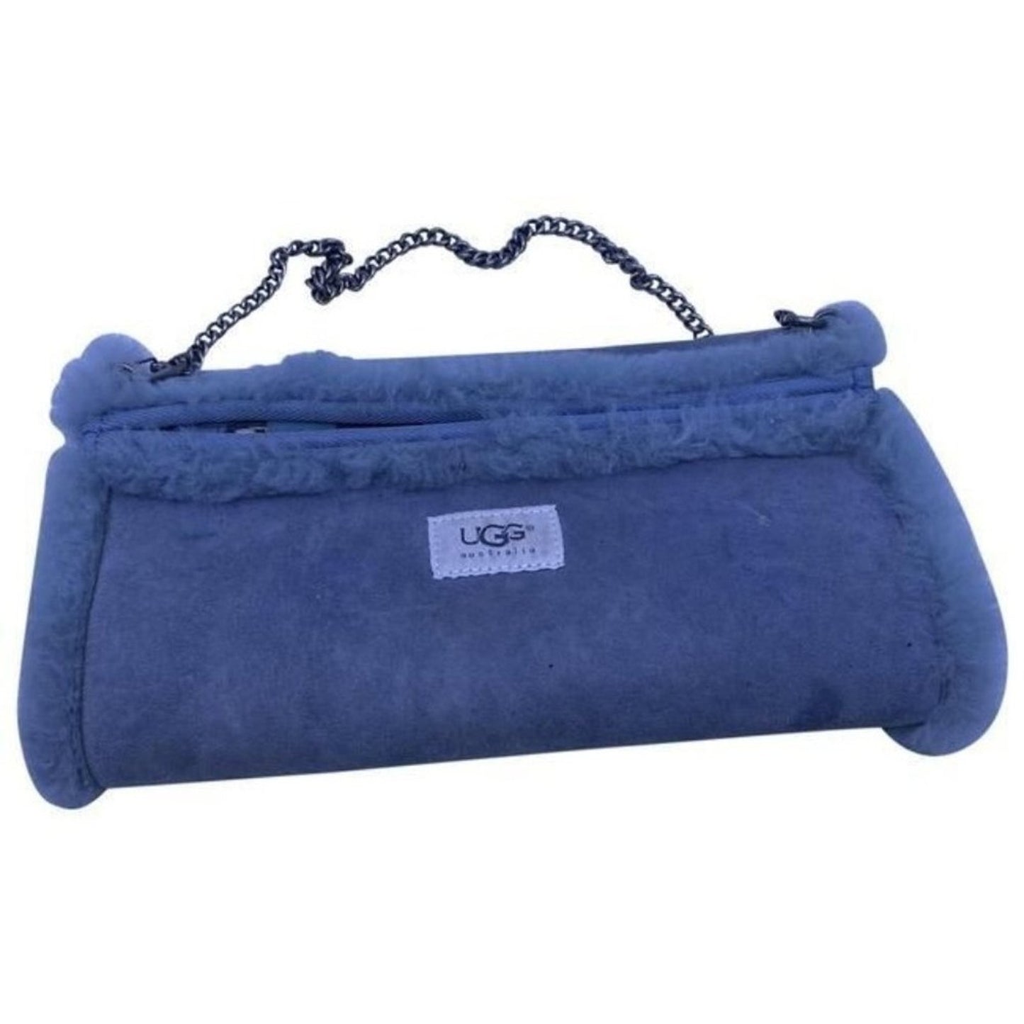 Ugg Australia Unique Hand Warmer Purse Blue Suede Shoulder Bag