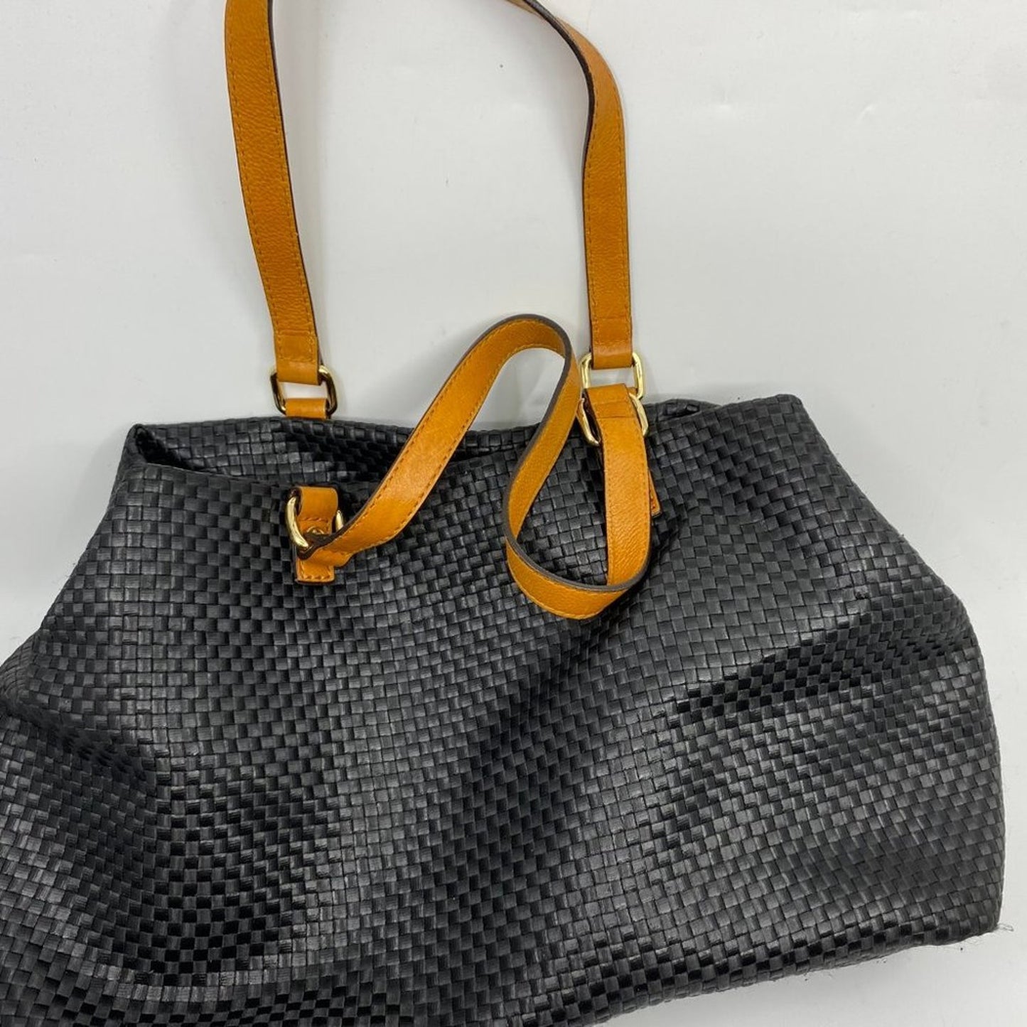 Antonio Melani Black Leather Shoulder Bag