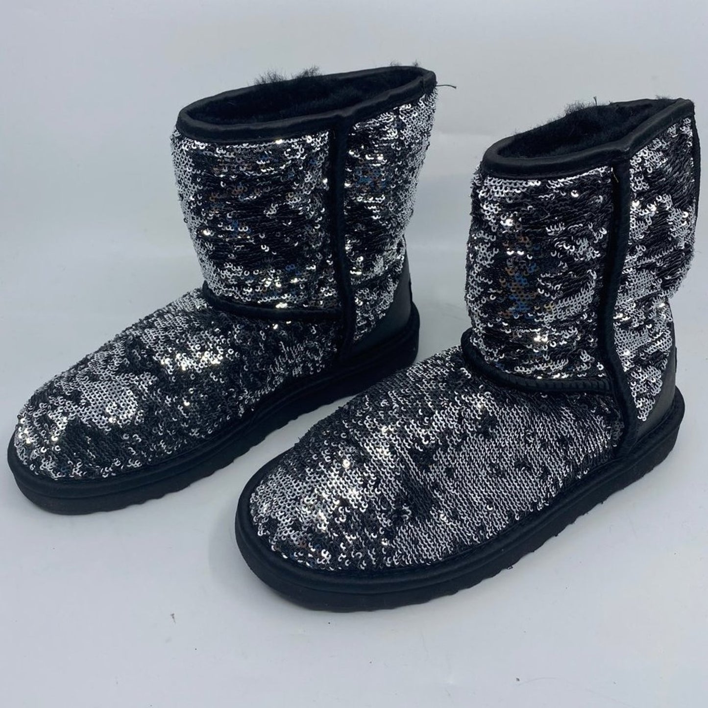 Fashion UGG Black Silver Special Boots Size: US 4