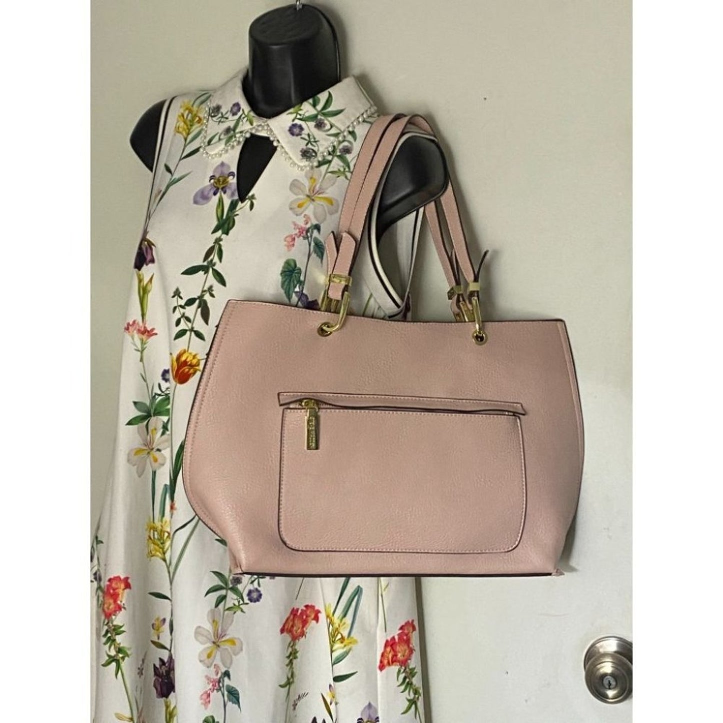 Steve Madden Pink Large Faux Leather Tote Bag