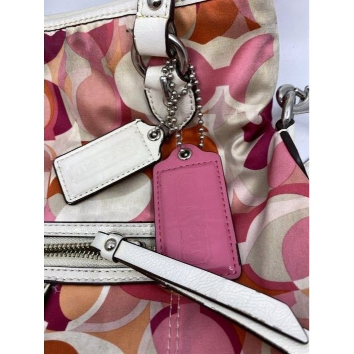Coach Multi Purpose Pink Fabric Cross Body Bag