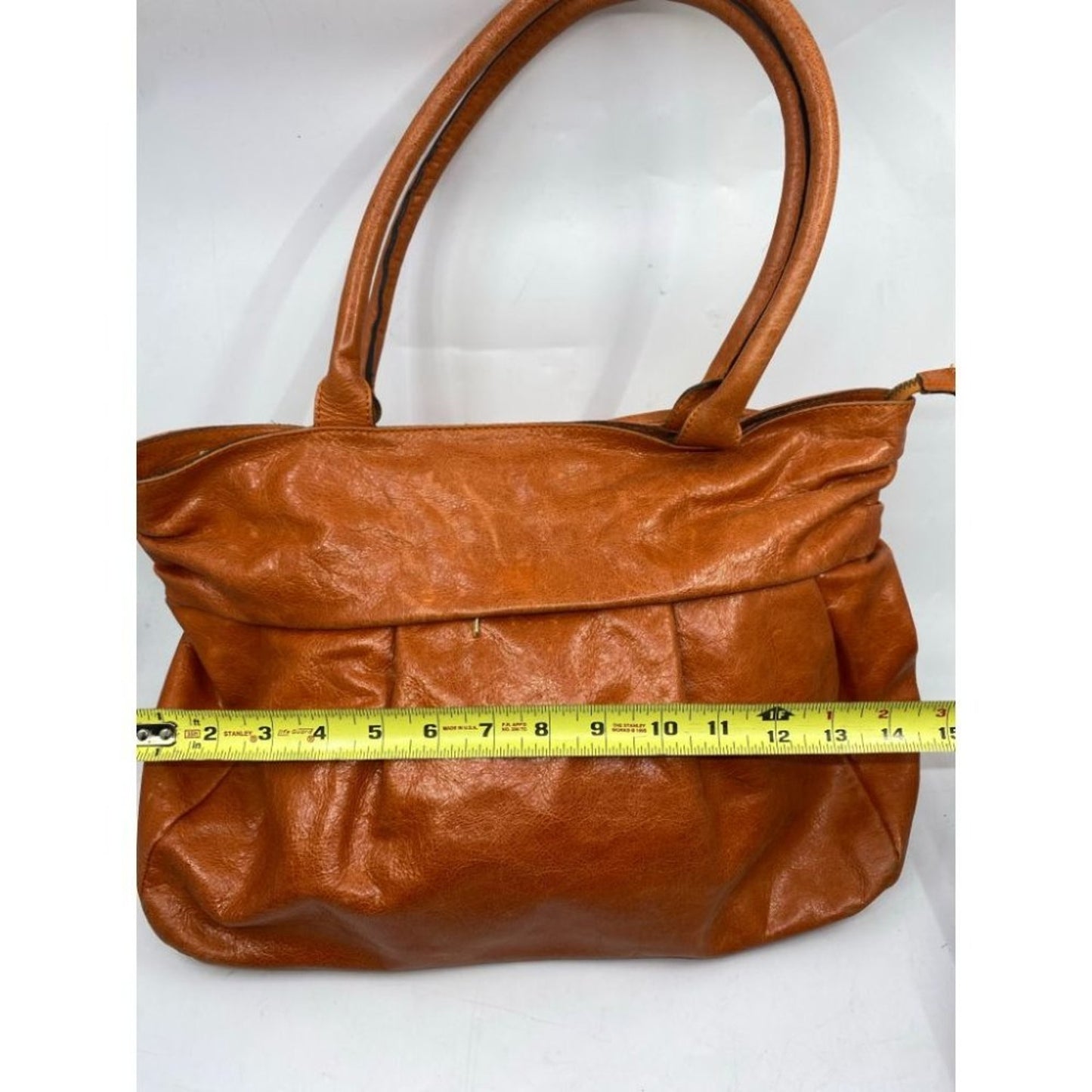 Dimoni Women's Orange Leather Handbag
