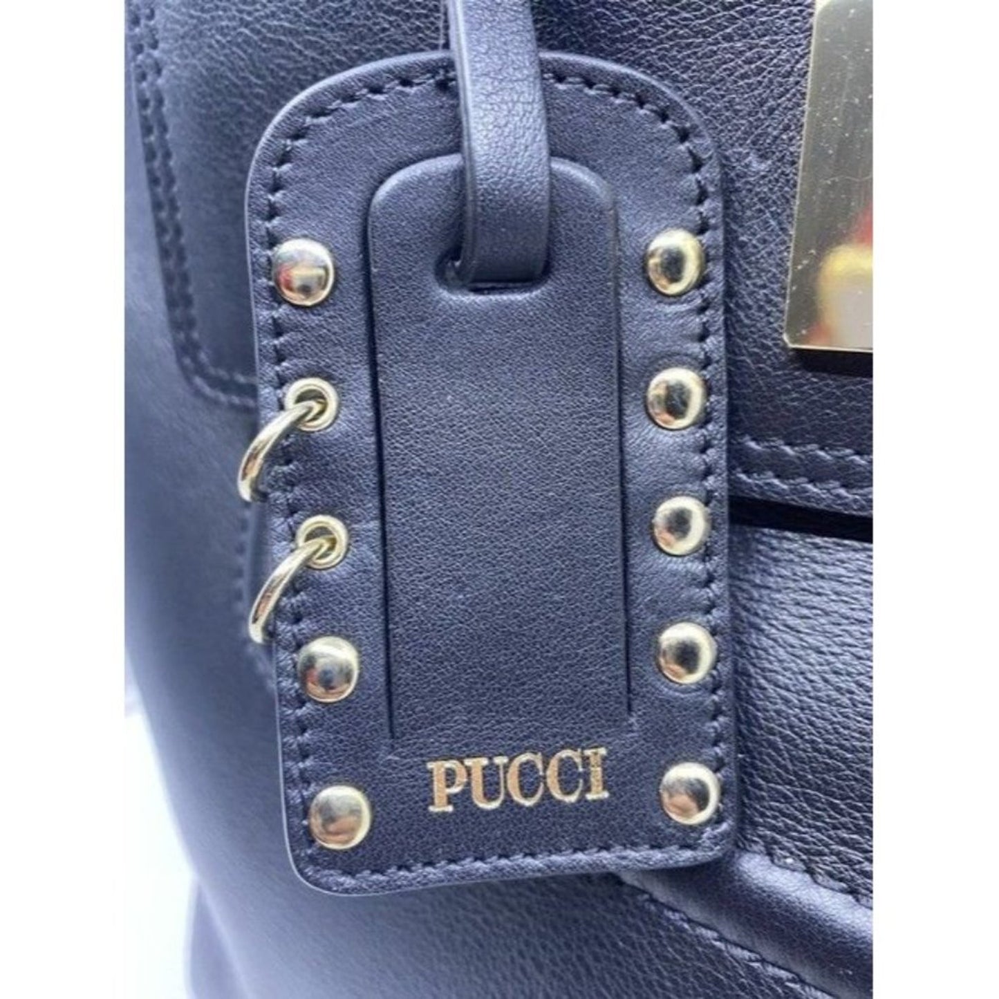 Emilio Pucci Medium City Marquise Top Handle Black Leather Shoulder Bag