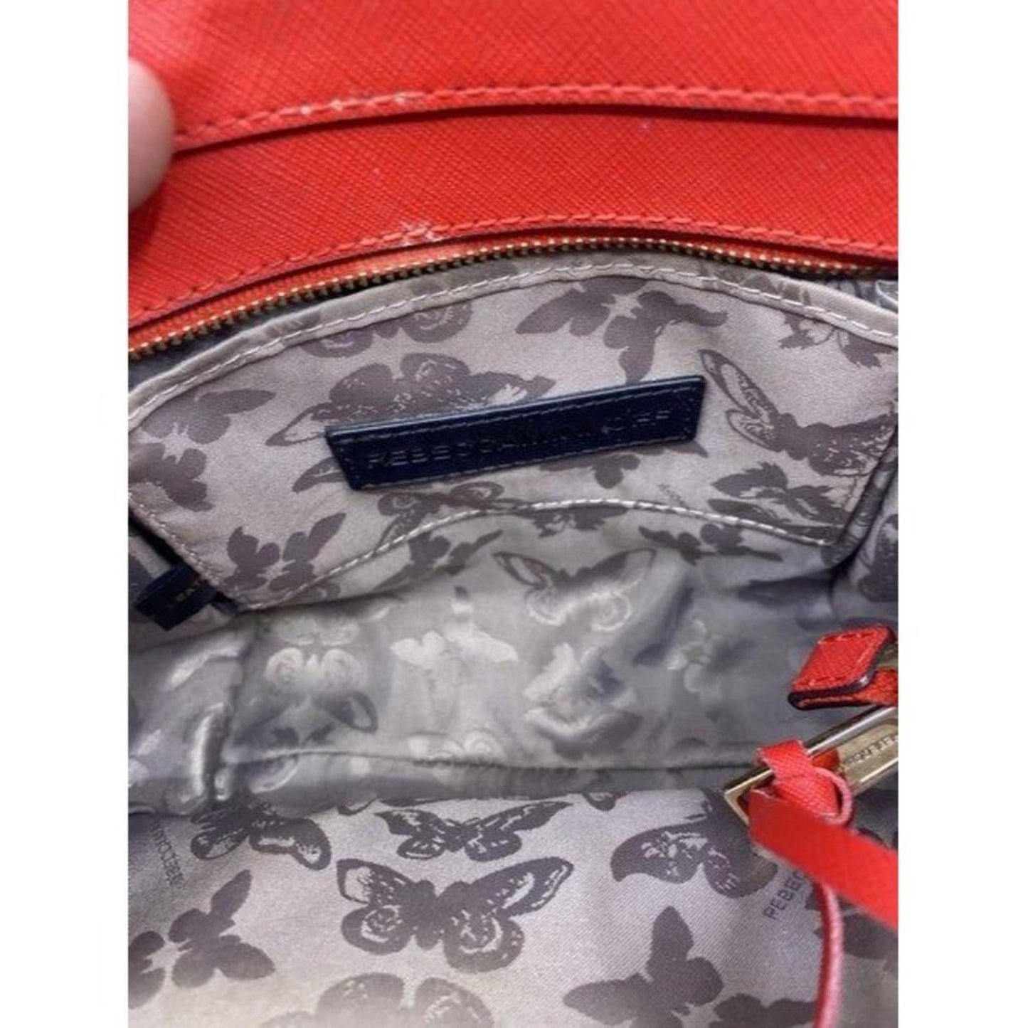 rebecca minkoff red leather cross body bag