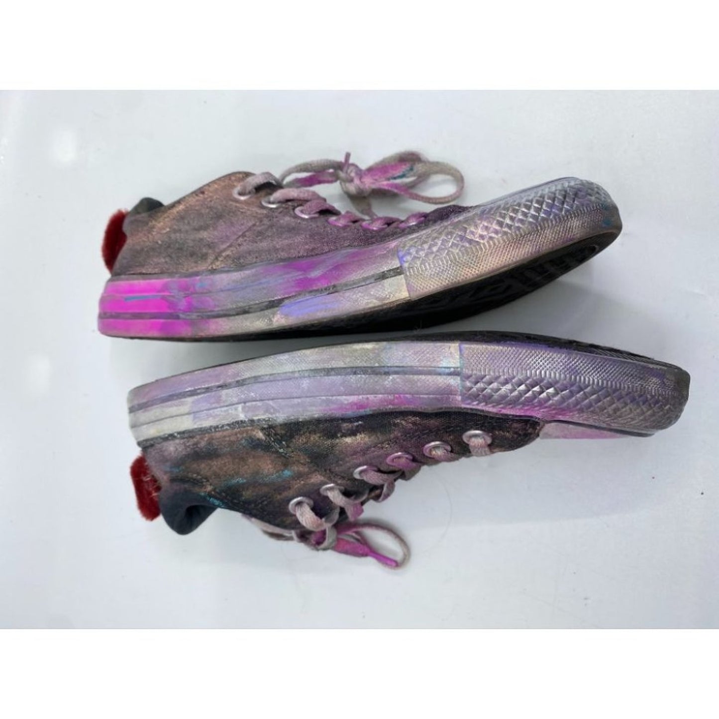 Converse Sneakers Customized Silver Pink Women's 7