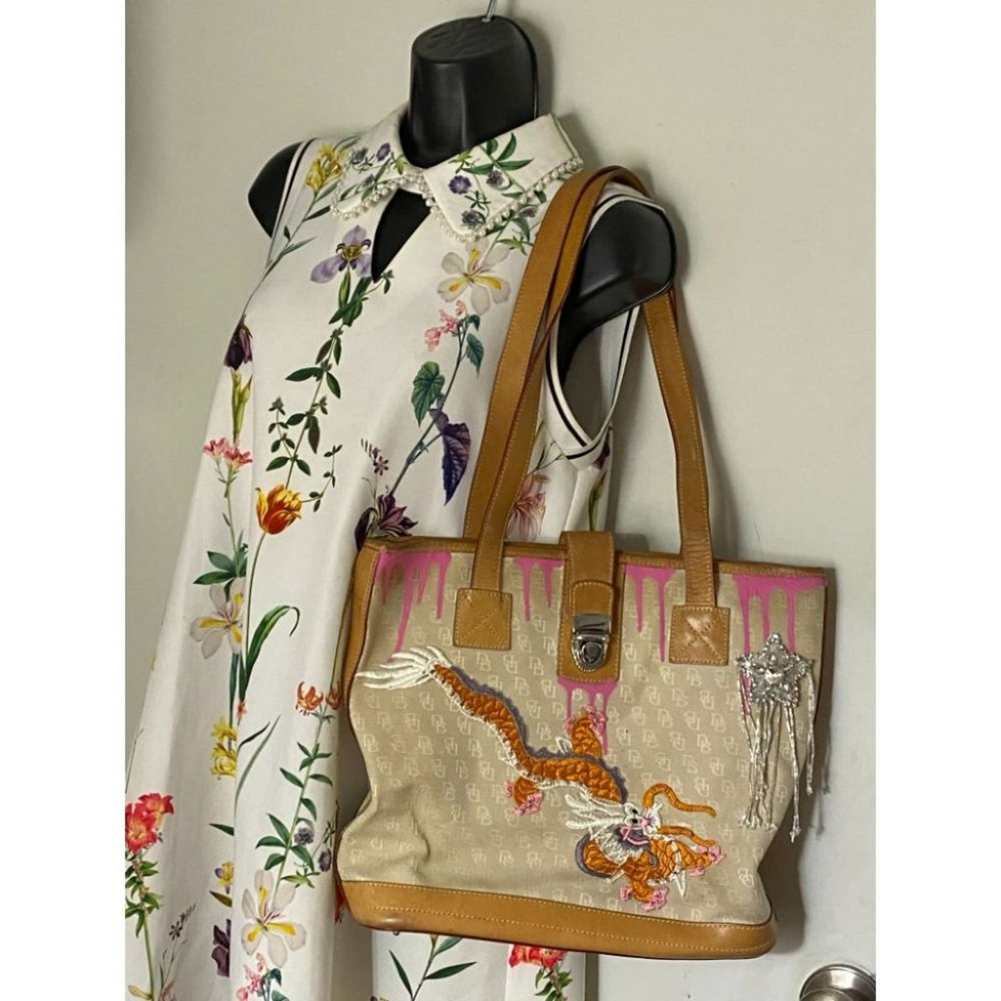 DOONEY & BOURKE Shoulder Tote Bag Customized Tan