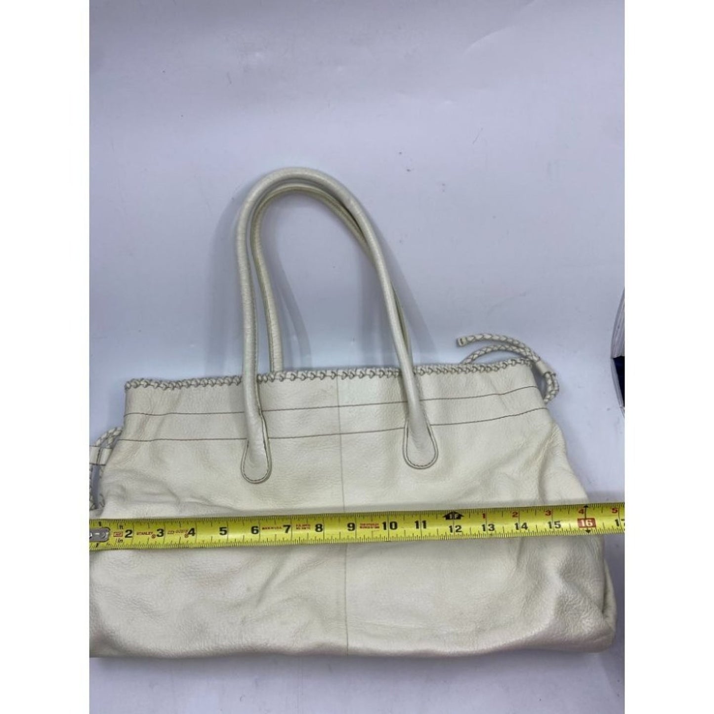 Banana Republic Cream Leather Shoulder Bag