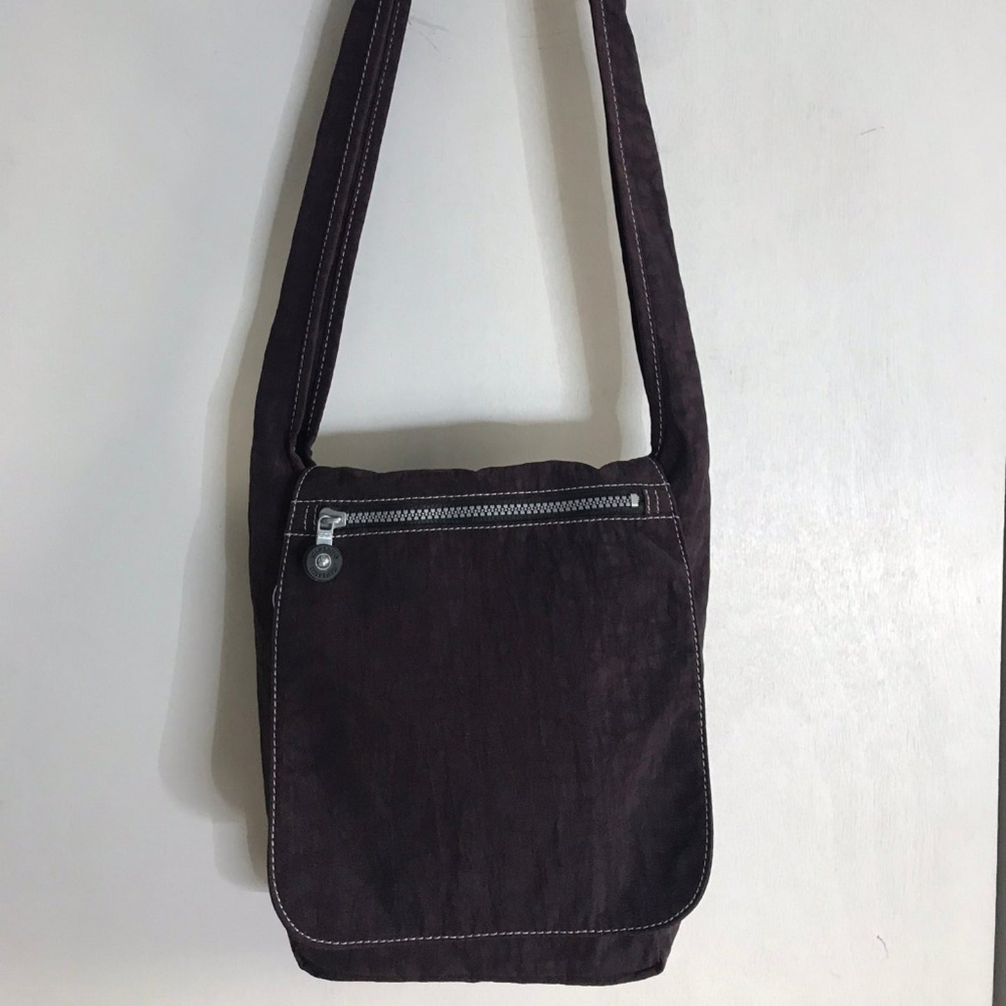 Kipling Dark Brown Nylon Medium Shoulder Bag