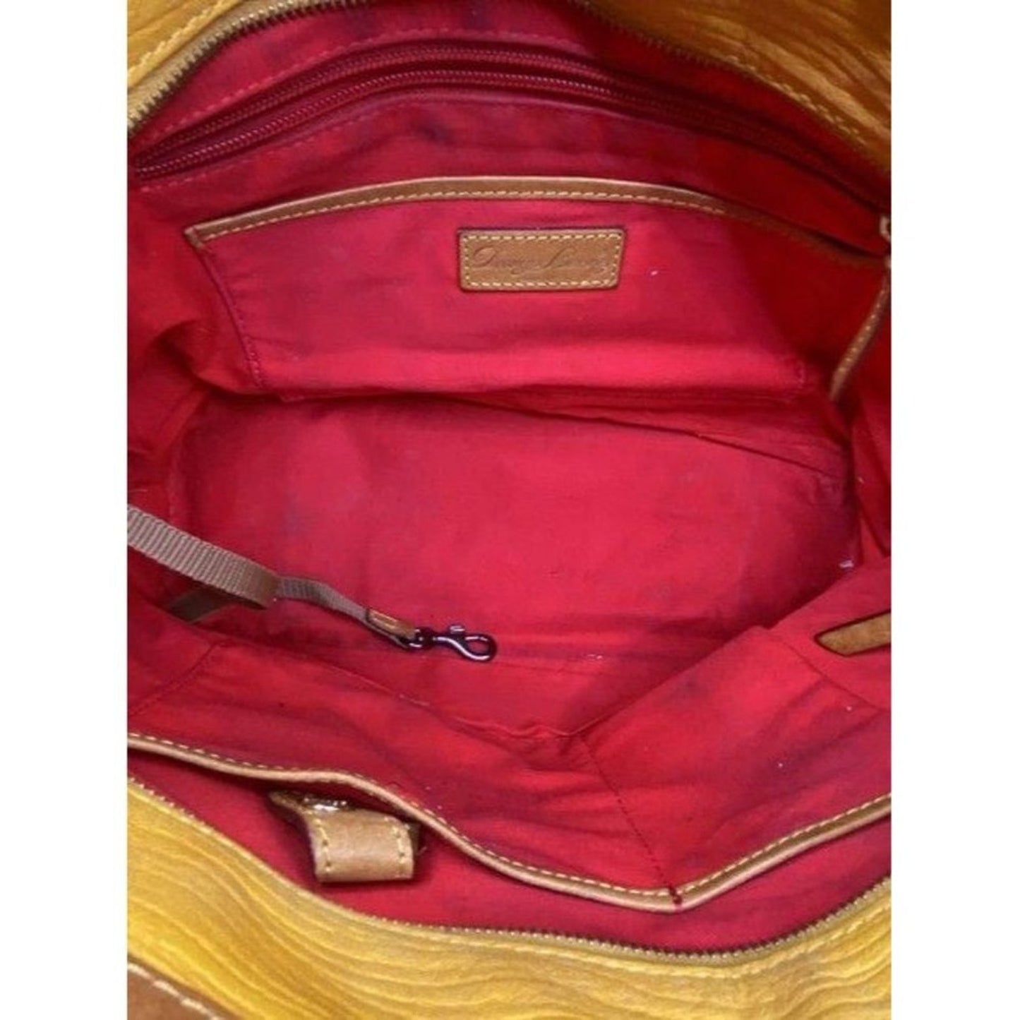 Dooney and Bourke yellow leather shoulder bag