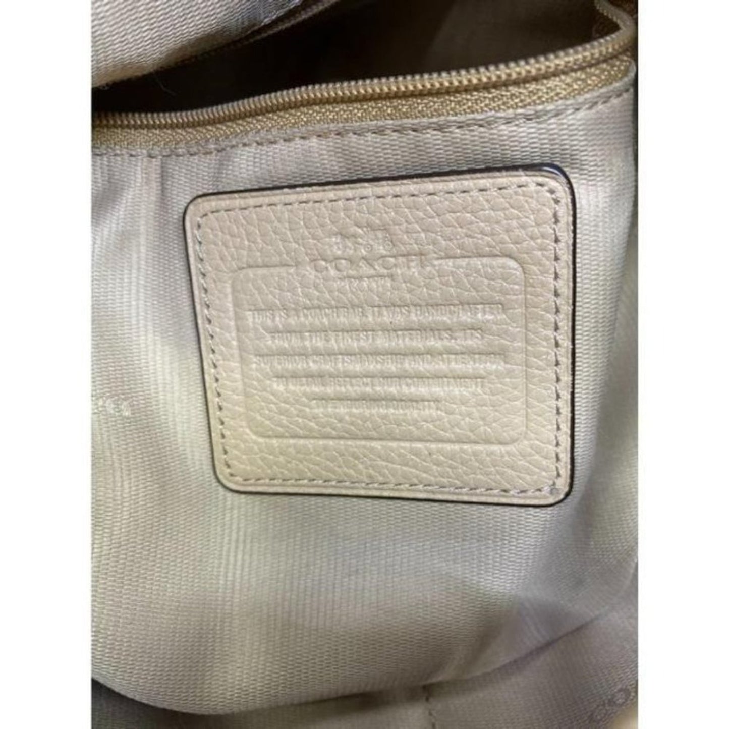 coach medium w adjustable strap tan leather cross