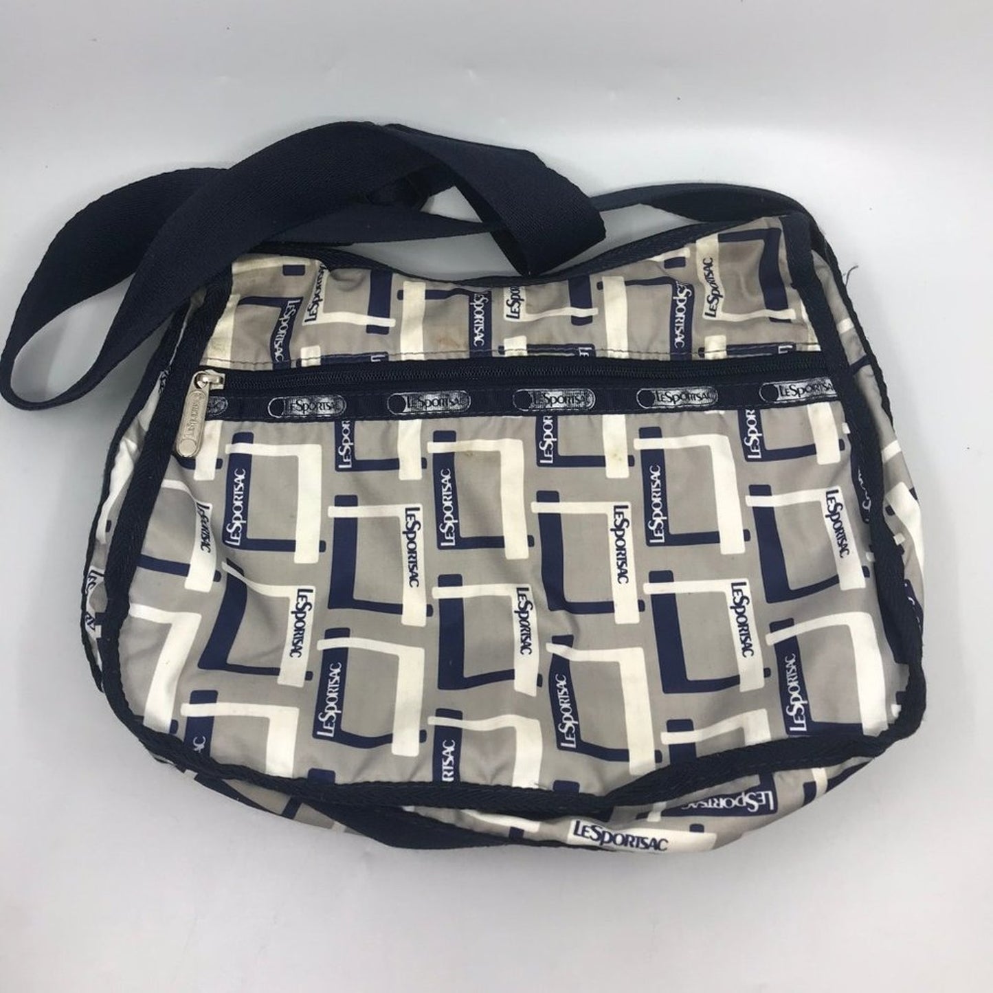 LeSportsac Medium Size Gray Black Crossbody Bag