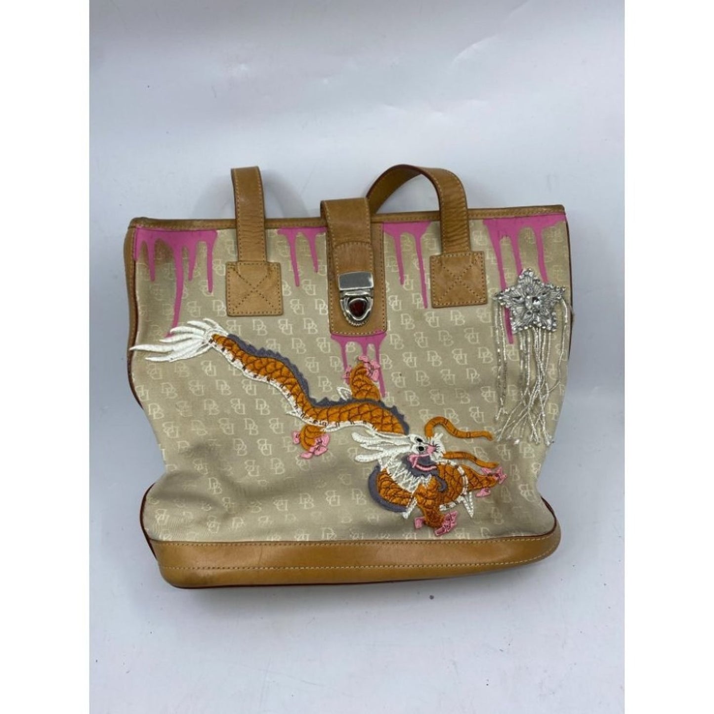 DOONEY & BOURKE Shoulder Tote Bag Customized Tan