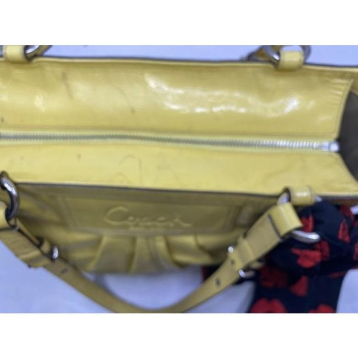coach w w detachable specialty tie accent yellow s