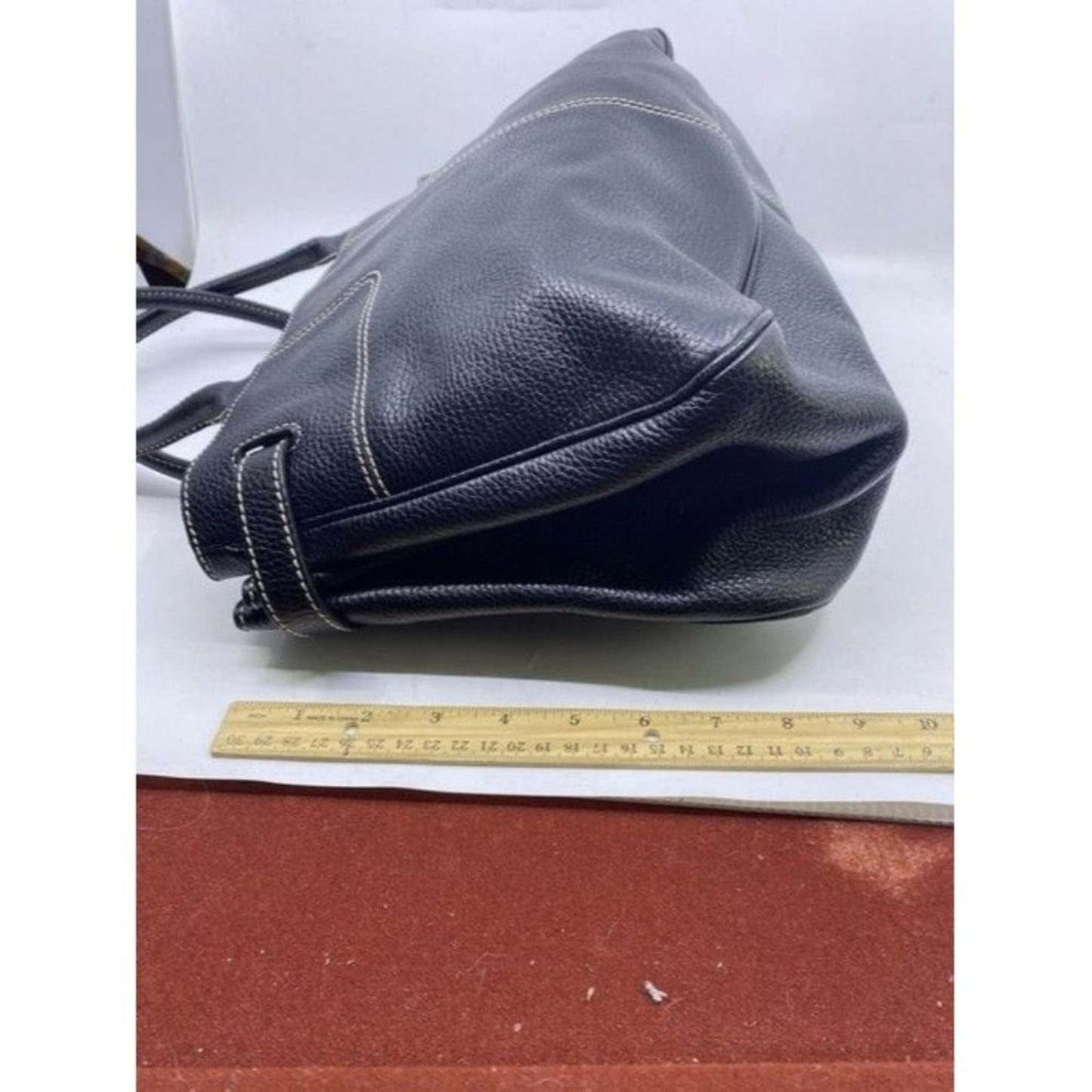 Tod S Drawstring Black Leather Shoulder Bag
