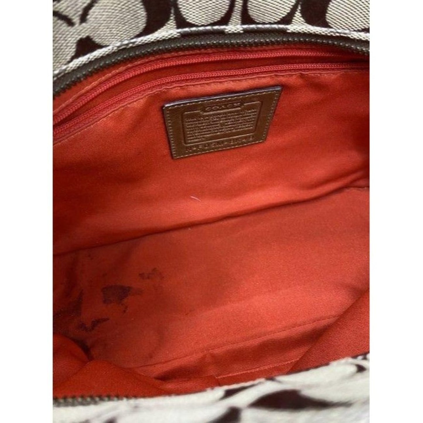 Coach Shoulder Bag Medium Msrp Beige Brown Jacquar