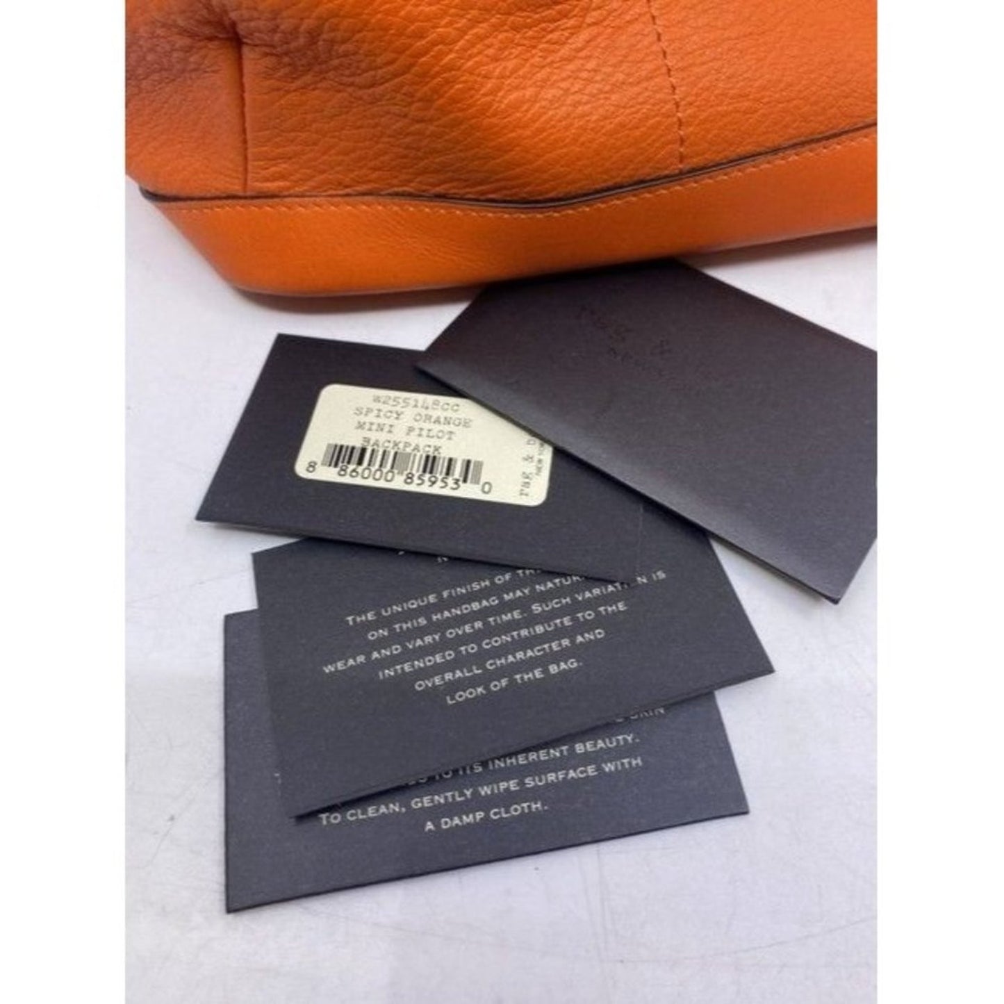 Rag And Bone Mini Pilot Orange Leather Backpack