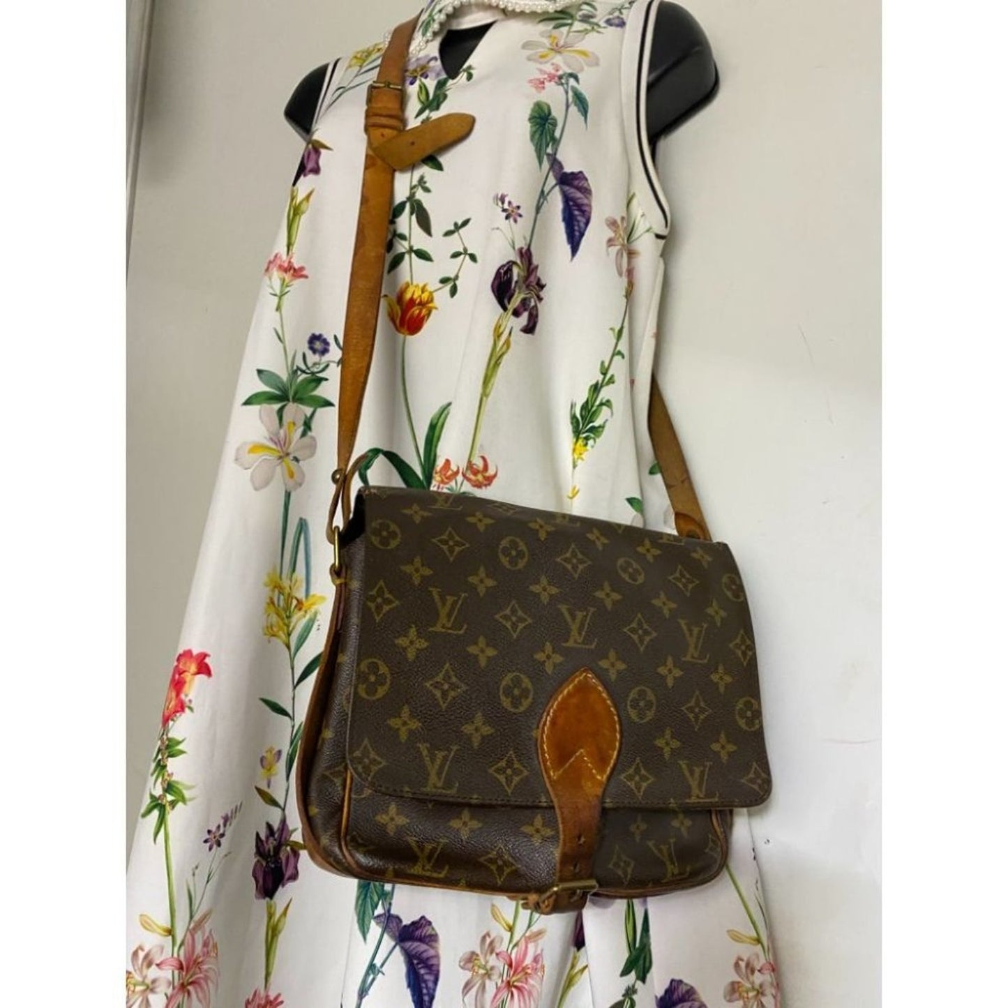 LOUIS VUITTON Brown Vintage Monogram Crossbody Bag