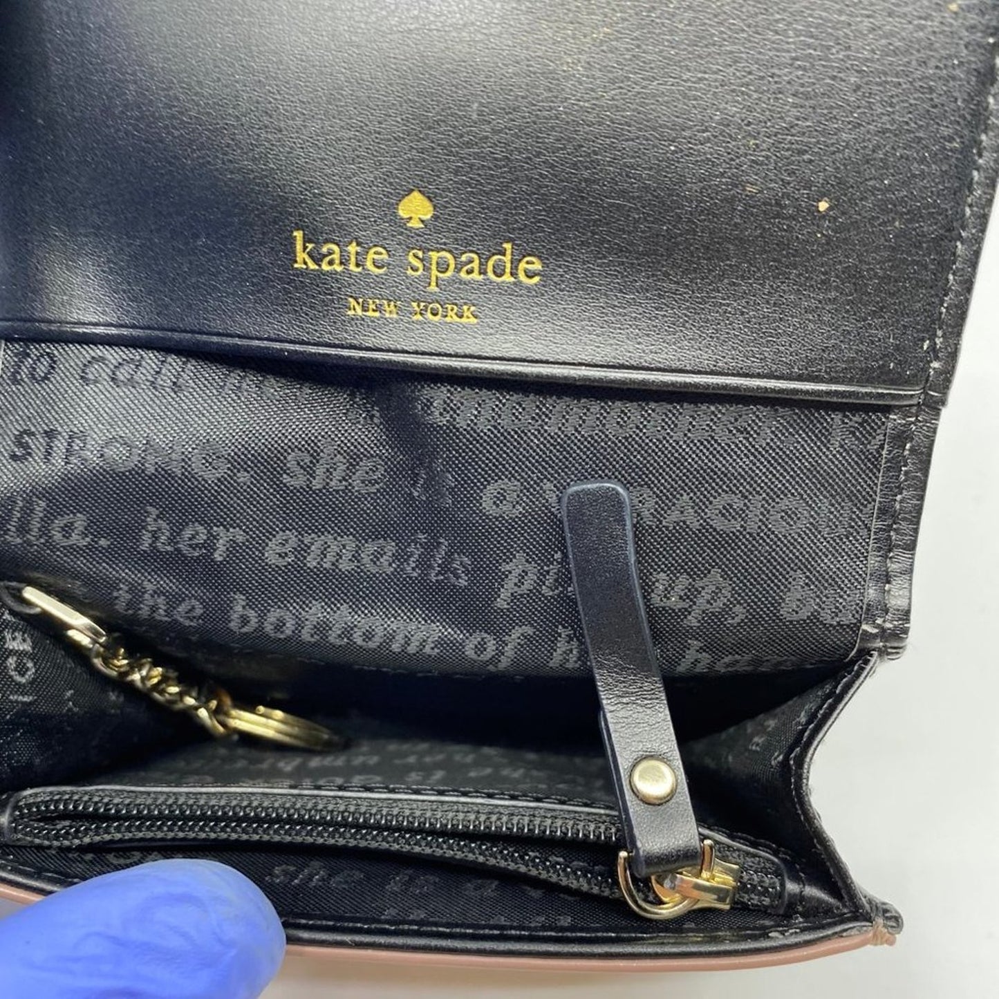Kate Spade Golden Shiny Leather Wallet