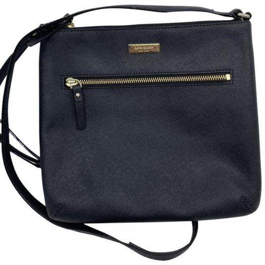 Kate Spade Black Medium Size Leather Crossbody Bag