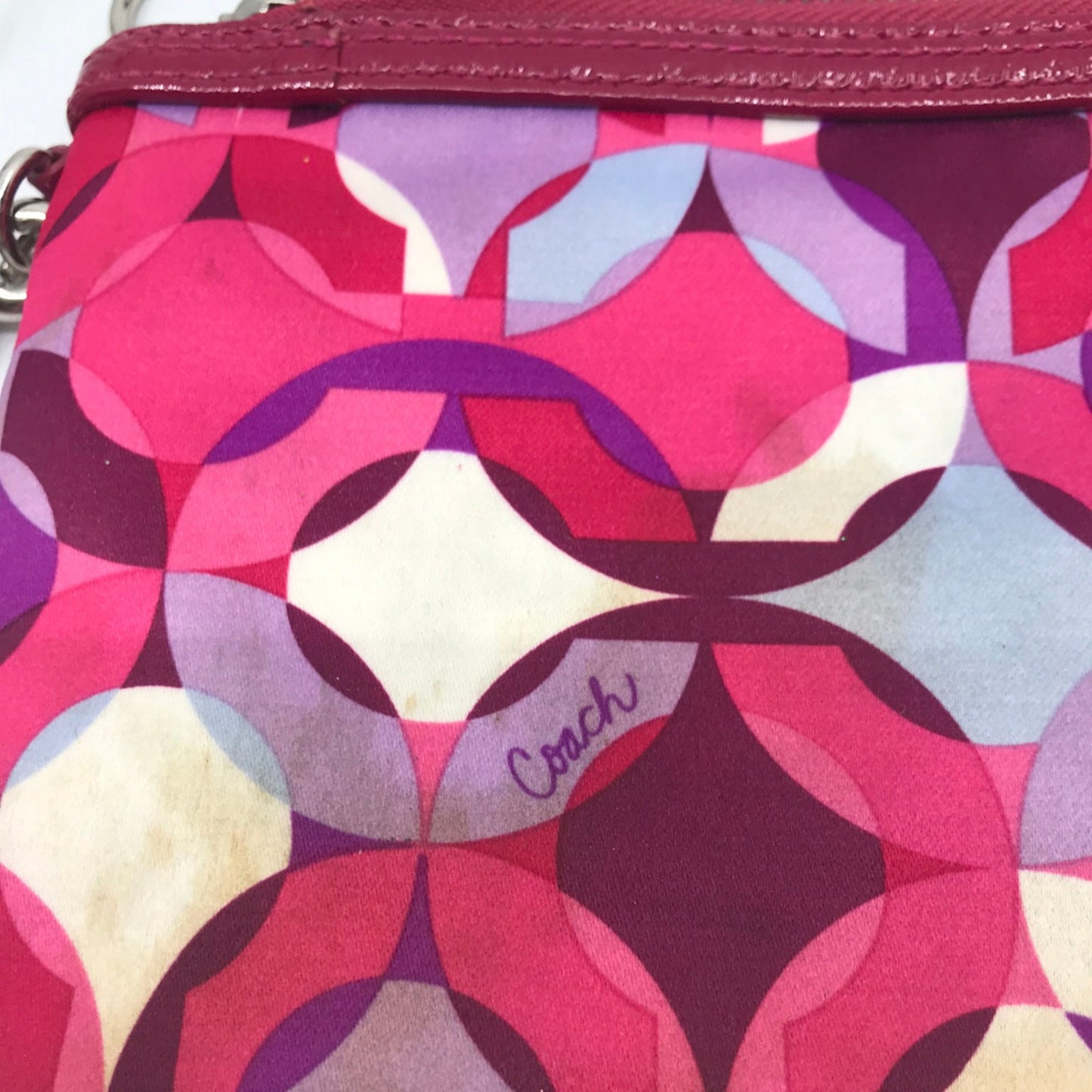 COACH Red Small Nylon Handbag