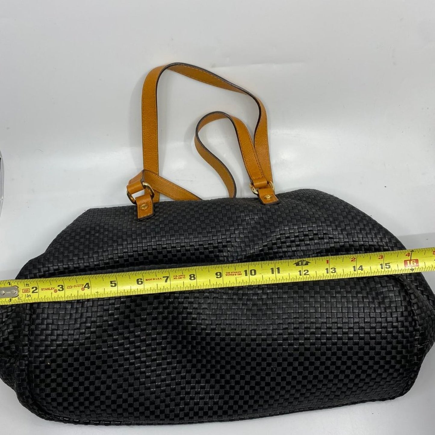 Antonio Melani Black Leather Shoulder Bag