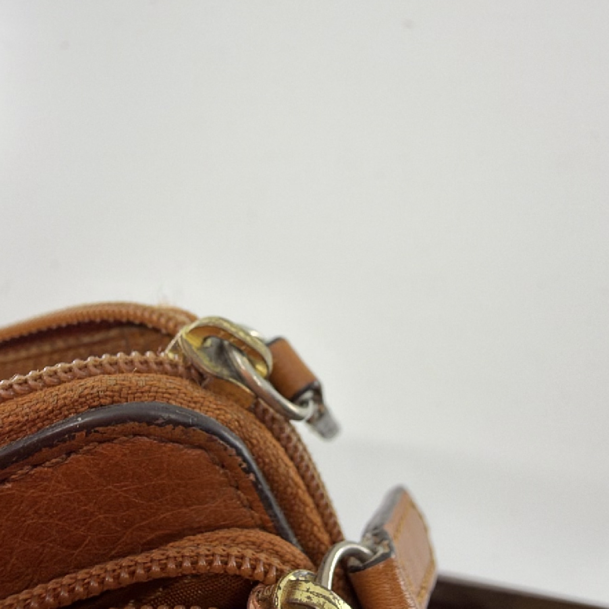 Coach Small Zip Pouch Brown Leather Coin Case