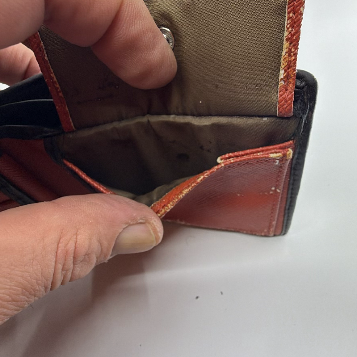 Coach Signature Stripe Brown Coated Canvas Wallet