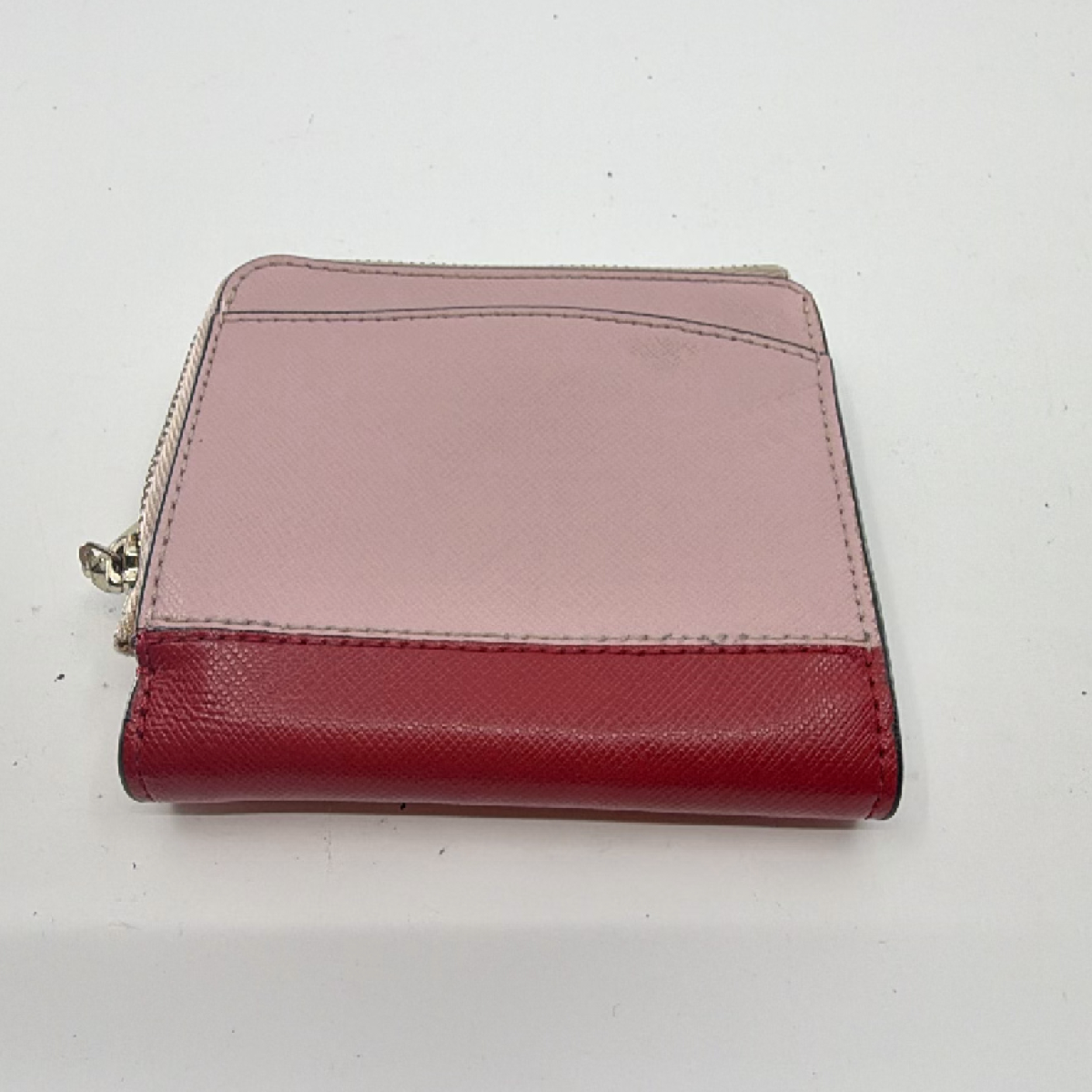 Kate Spade Compact Bifold Pink Saffiano Leather Wallet