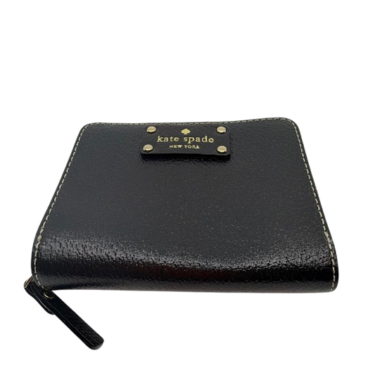 Kate Spade Black Pebbled Leather Bifold Wallet