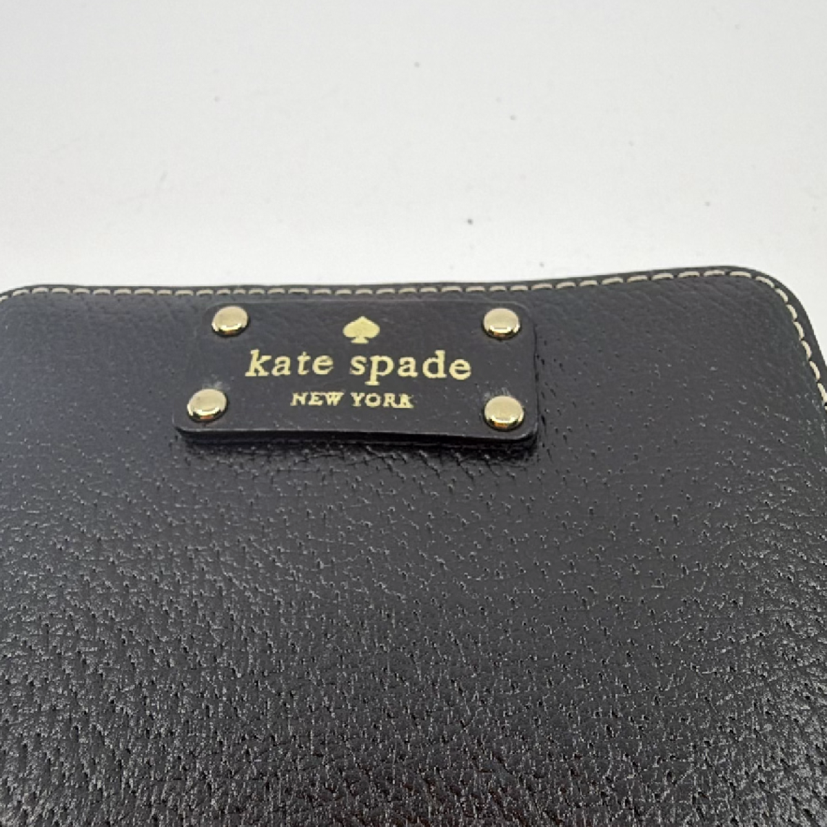 Kate Spade Black Pebbled Leather Bifold Wallet