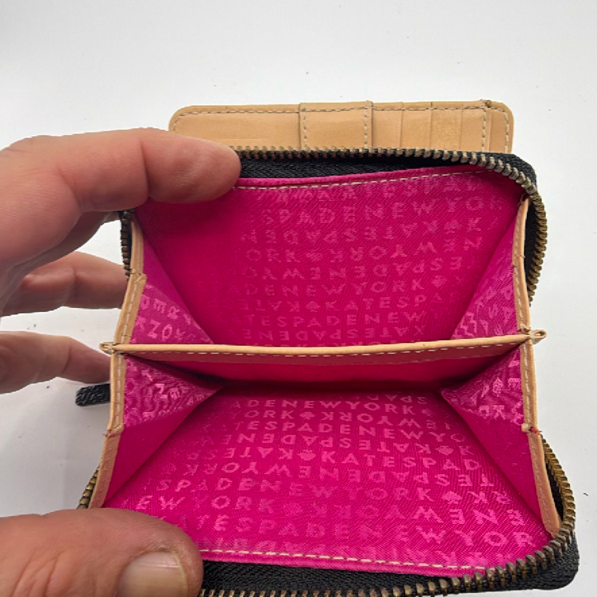 Kate Spade Black Pebbled Leather Bifold Wallet