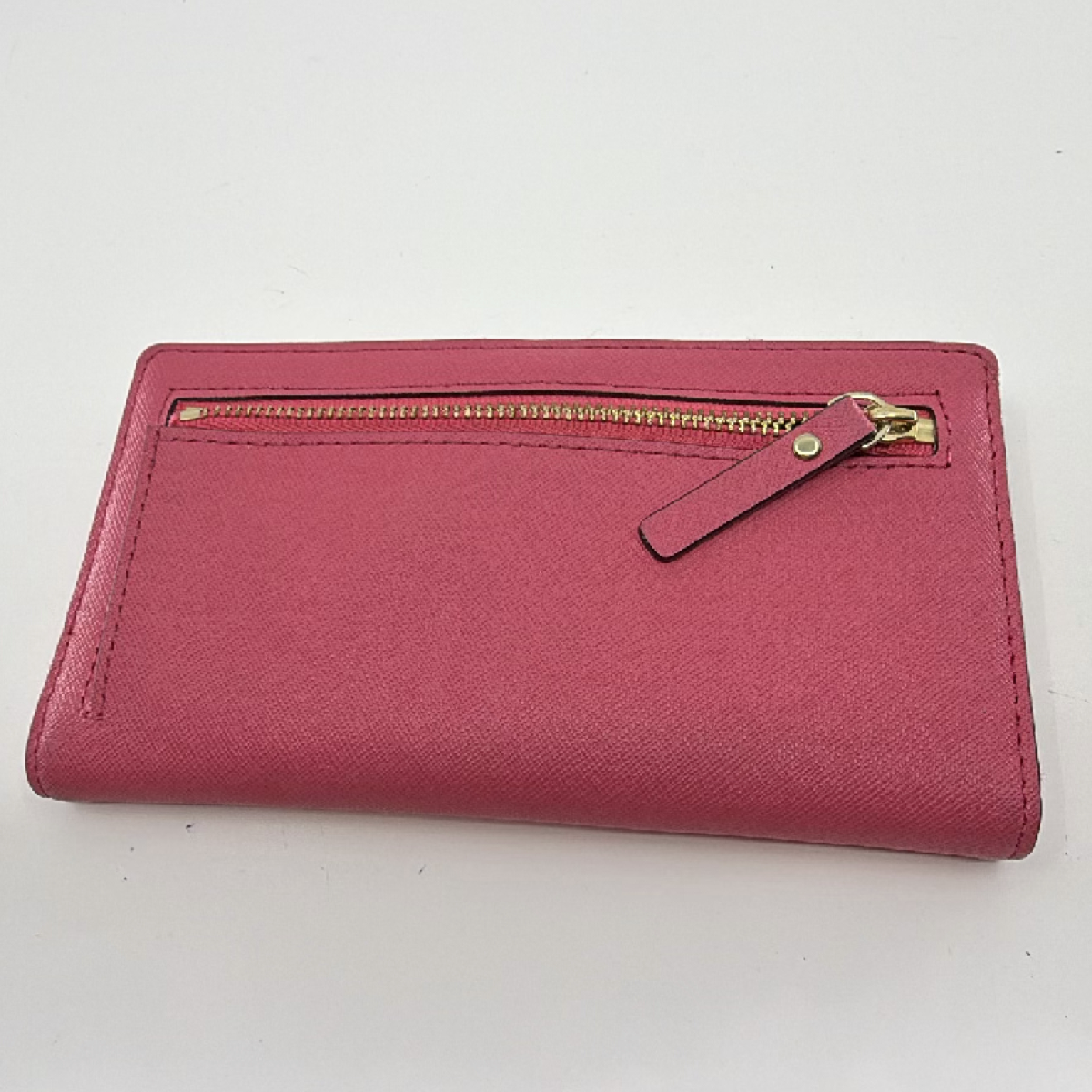 Kate Spade Continental Pink Saffiano Leather Wallet