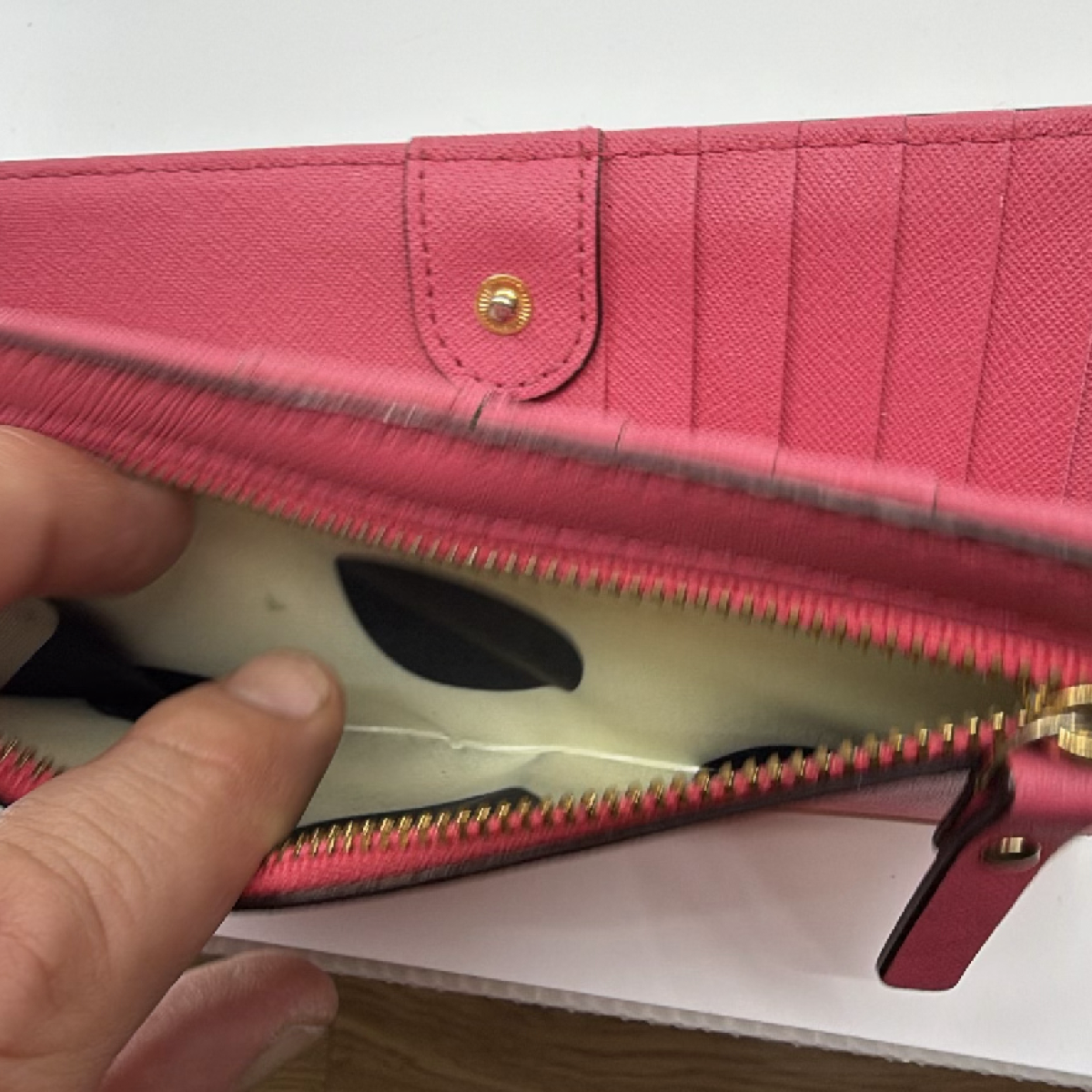 Kate Spade Continental Pink Saffiano Leather Wallet