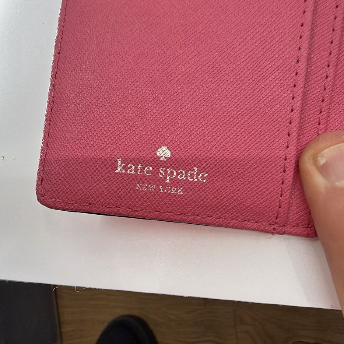 Kate Spade Continental Pink Saffiano Leather Wallet