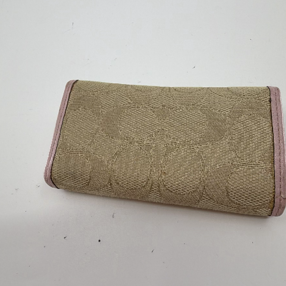 Coach 6-Ring Key Case Beige Signature C Canvas Key Case