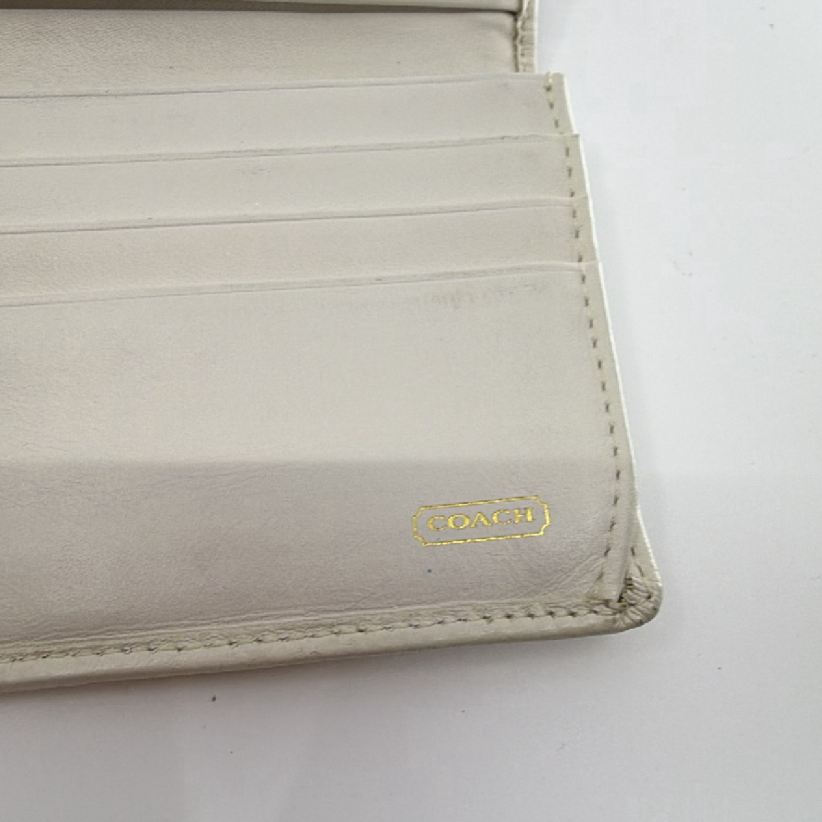 Coach Continental Brown Signature C Canvas Leather Wallet